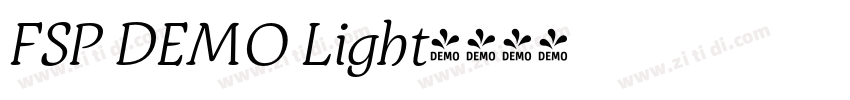 FSP DEMO Light字体转换 FSP DEMO Light字体转换